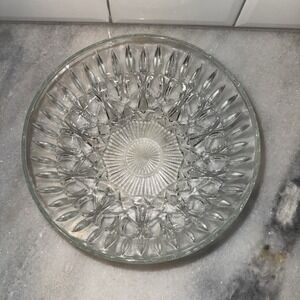 Vintage Crystal Pasari Indonesia Pretzel Serving Bowl 8" Clear Pressed Glass